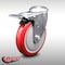 Service Caster 5 Inch SS Red Polyurethane Wheel Swivel Bolt Hole Caster with Total Lock Brake SCC-SSBHTTL20S514-PPUB-RED - alternate 1